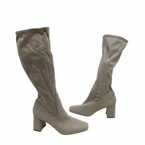 Nordstrom Rack Gray Faux Suede Heeled Boots | Women’s Size 10